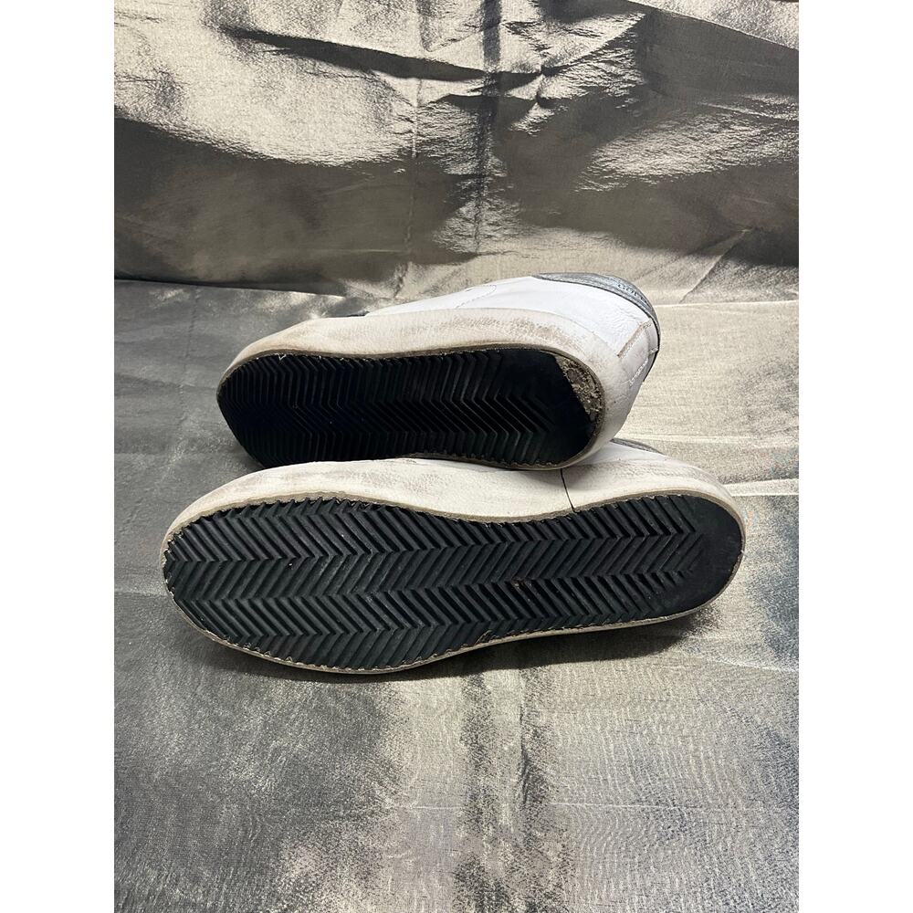 Golden Goose Superstar Sneakers White Leather Green Star Silver Heel - Picture 6 of 10